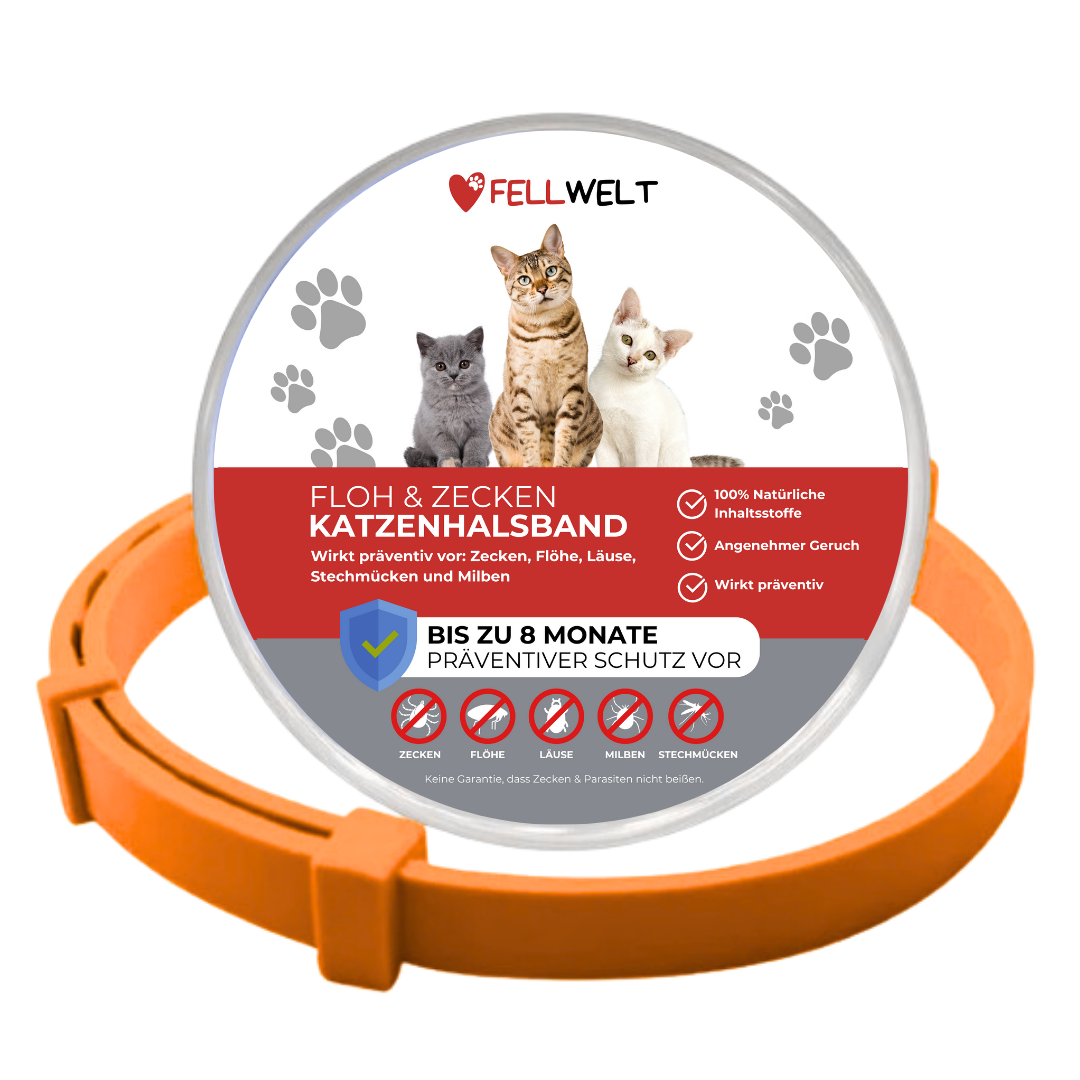 Fellwelt - 100% Natürliches Zeckenhalsband für Katzen