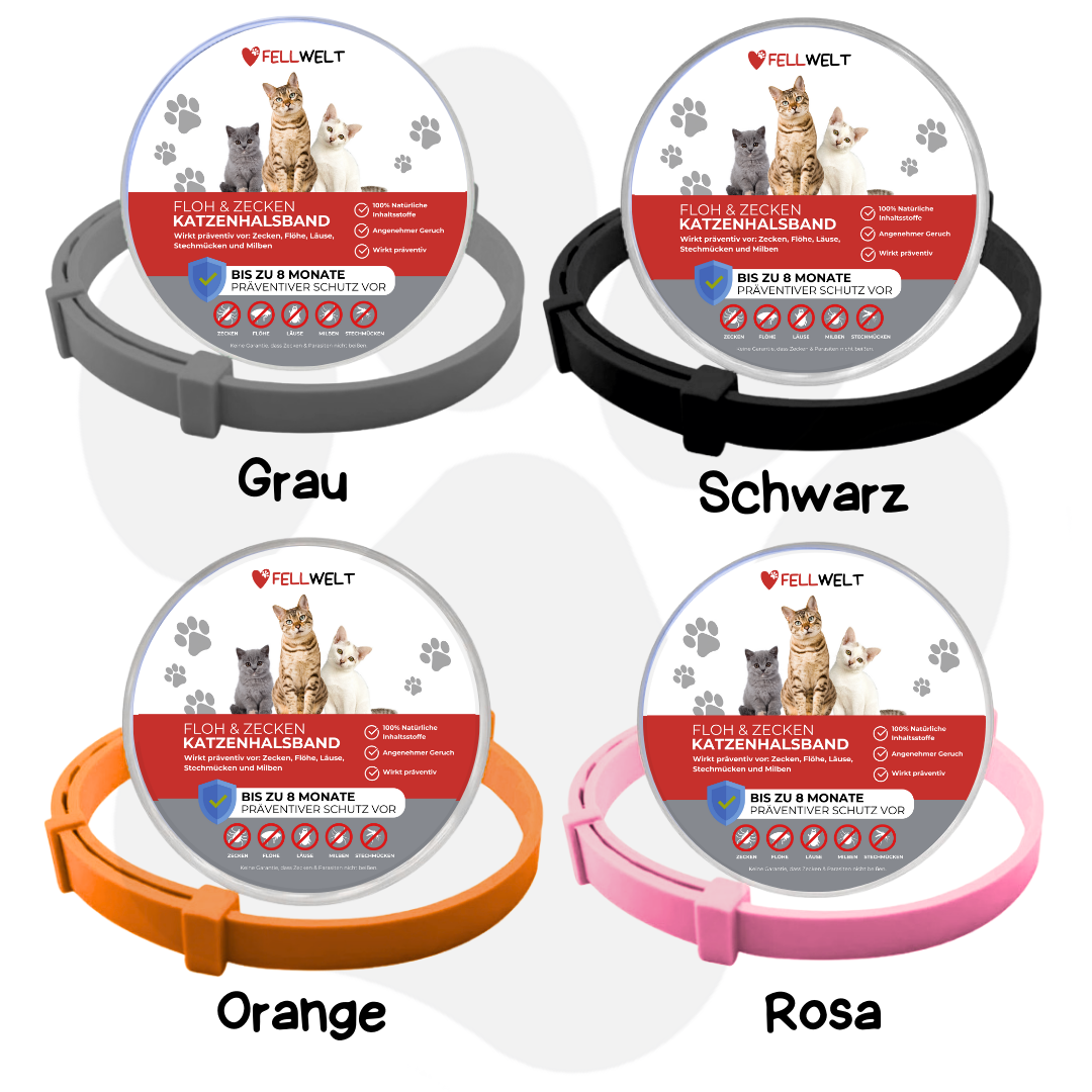 Fellwelt - 100% Natürliches Zeckenhalsband für Katzen
