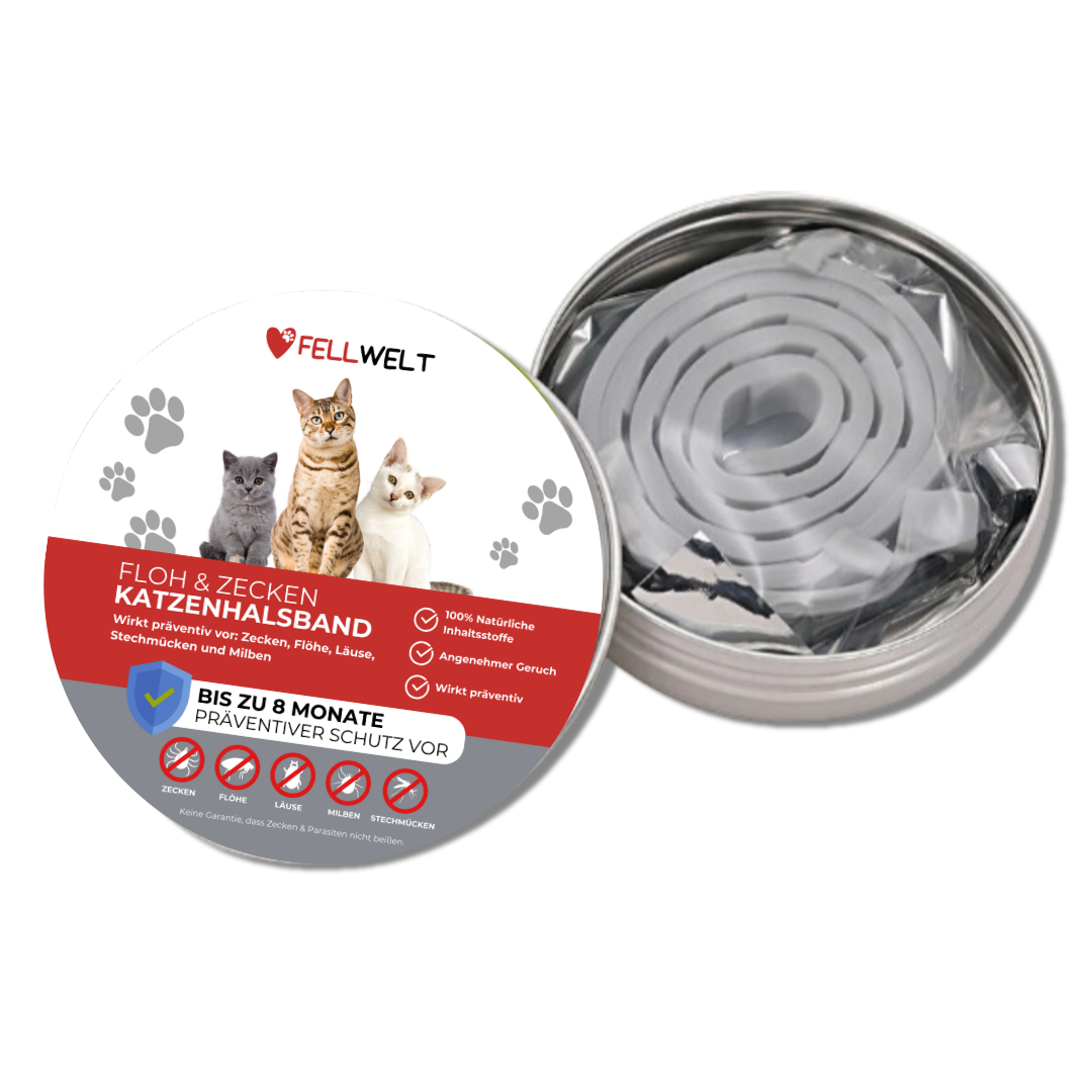 Fellwelt - 100% Natürliches Zeckenhalsband für Katzen