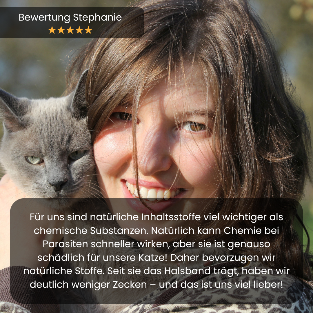 Fellwelt - 100% Natürliches Zeckenhalsband für Katzen